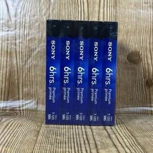 Sony Premium T-120 6 Hrs Blank VHS VCR Tapes  5 Pack Sealed And New‎ Tapes